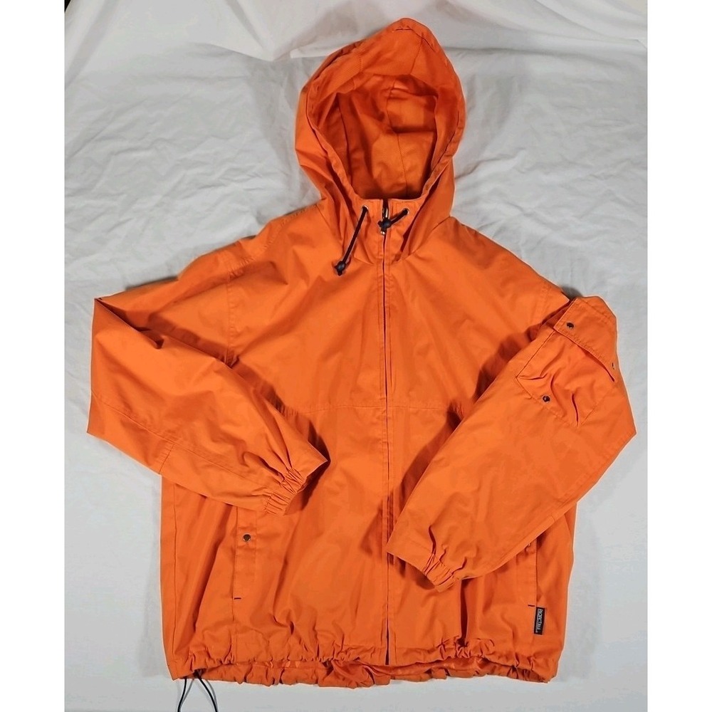 Pacific Trail Outdoor‎ Wear Mesh Lined  Wind Breaker Rain Coat Womens XL Orange